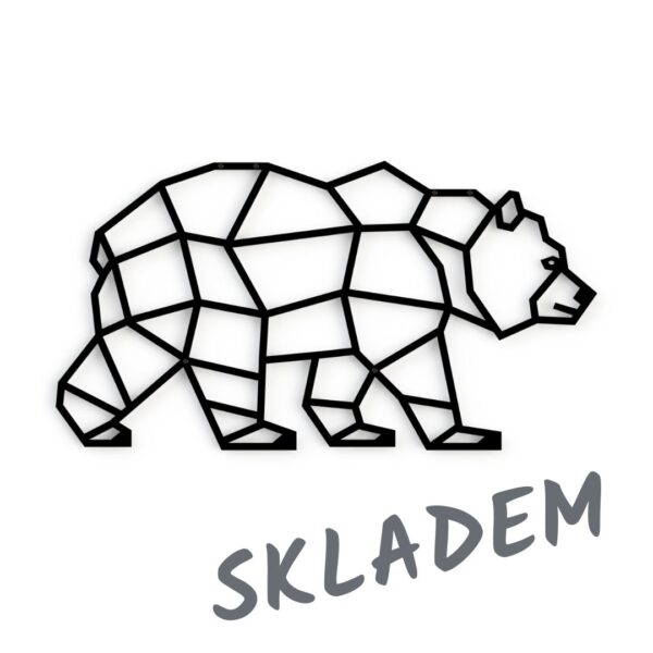 dekorace do bytu medvěd profil na zeď skladem