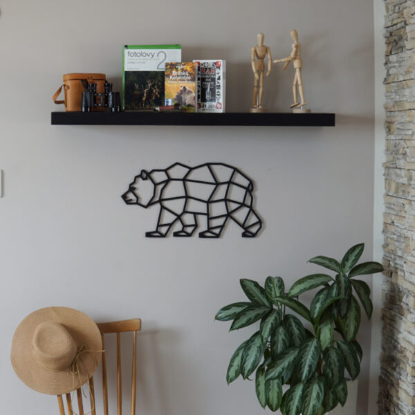 dekorace na zeď medvěd profil obývák wildlife