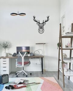 dekorace na zeď jelen hlava kancelář