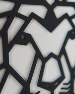 dekorace na zeď lev hlava detail zeď