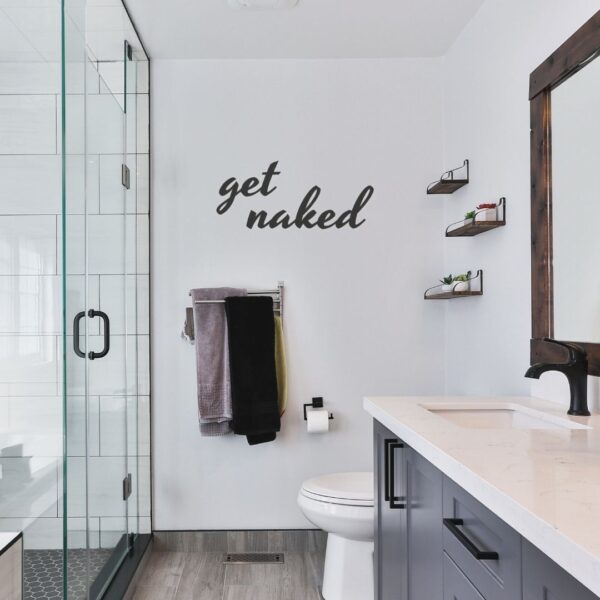dekorace na zeď get naked koupelna